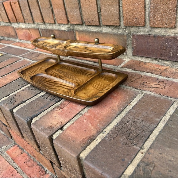 WOODEN ACCESSORIES TRAY with Brass Hardware 💗💗💗 - Picture 7 of 7